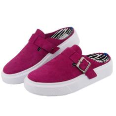 Tenis Feminino Slip On Calce Facil Camurça Ajuste Fivela Palmilha Em Gel Solado Emborrachado