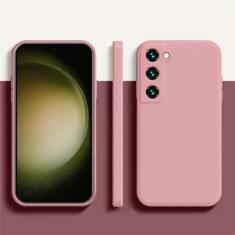 Capa de telefone de silicone líquido macio para samsung galaxy a52 a32 a52s a13 5g s10 s20 fe s21 22 ultra 22 s22 plus note10 20 20u, rosa, para galaxy s23
