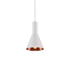 Lustre Pendente Orluce Provetta OR1394 Branco e Bronze E27