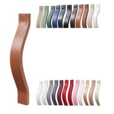 Kit com 12 Puxadores Hidden Gaveta Porta Móveis Armário Textura de Couro