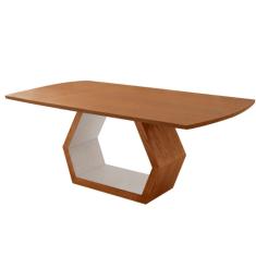 Mesa para Sala de Jantar Ane 180cm Madeira Tampo Barril Laminado Moderna Mobília
