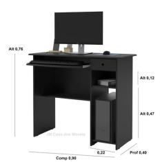 Mesa Para Computador Com Gaveta Vieena Cores - Comprar Moveis de Casa,