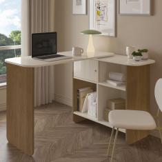 Escrivaninha Para Escritório Nomad 114,0cm X 92,0cm X 73,5cm Cinamomo -off White