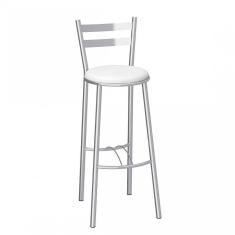 Banqueta Alta Cromada Verona Compoarte Cromado 