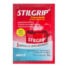 Stilgrip Paracetamol 400mg + Cloridrato Fenillefrina 4mg + Maleato de Clorfeniramina 4mg Sabor Mel e Limão Pó para Solução Oral 5g Kley Hertz 1 Envelope
