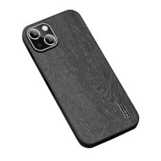 PuRoxx Capa de couro para iPhone 15 Pro Max/15 Pro/15 Plus/15, capa de telefone fina e leve TPU à prova de choque, proteção de lente com tudo incluído, cinza, 15 Plus