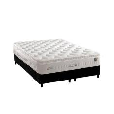 Cama Box King: Colchão Molas Ensacadas Anjos MasterPocket Impressione + Base CRC Suede Black(193x203)