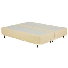 Cama Box  Bipartido King Bege Rajado - 193x203