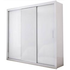 Guarda Roupa Berlim SEM Espelho Casal 3 Portas 4 Gavetas Cor Branco