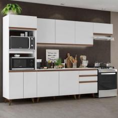 Cozinha Completa Madesa Reims 320001 com Armário e Balcão - Branco, Br