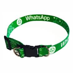 Coleira Exclusiva Leedog Ajustável Para Cachorro, Whats, PP