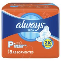 Absorvente Always Super Proteção Cobertura Seca com Abas - 8 unidades