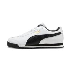 PUMA Tênis masculino Roma, 24-standard-puma White-puma Black-Puma Team Gold, 41