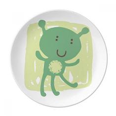 Universo e alienígena Graffiti Alien Prato decorativo de porcelana Salver Prato de jantar