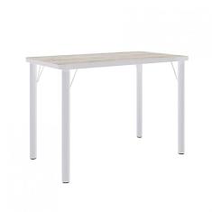 Mesa de Jantar Tubular Retangular 900 Roma Bona Vita Móveis Narita/branco
