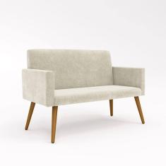 Sofá Namoradeira 2 Lugares - Balaqui Decor Bege