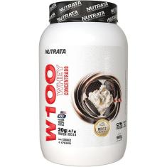 Whey Protein Nutrata W100 Concentrado Sabor Cookies and Cream 900g