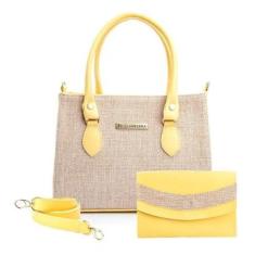 Bolsa Rosa Helena Colors + Porta Óculos Clássica Feminina-Feminino