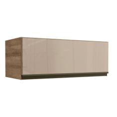 Armário Aéreo P/ Cozinha Maxxi G770 1 Porta Basculante C/ Vidro 80cm Nogal - Kappesberg