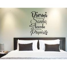 Decoração De Parede Frase Durma Com Sonhos adesivo grande