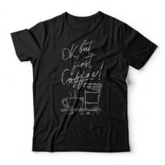 Camiseta First Coffee-Unissex
