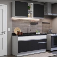 Cozinha Compacta Madesa Glamy 150002 com Armário e Balcão (Sem Tampo e