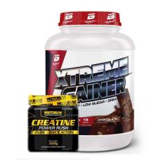 Kit Xtreme Gainer 3Kg Bio Sports USA + Creatina Power Rush 300g Pretor