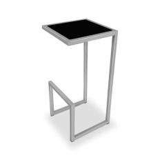 Banqueta Banco Alto Rochester Cozinha Área Gourmet Prata e Preto - Gen