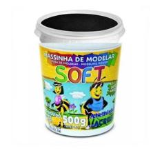 Massinha de modelar soft 500g cores - Acrilex, Preto