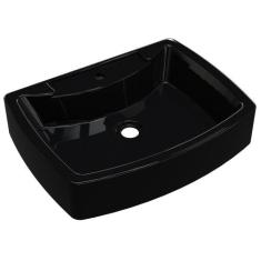 Cuba Pia De Apoio Para Banheiro Retangular Aria RT50 Preto C08 - Mpoze