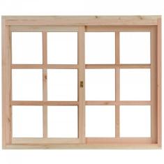 Janela com Caixilhos Vidros Quadriculados de Correr