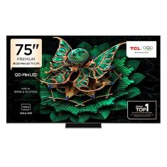Smart TV TCL QD-Mini LED 4K 75" Polegadas com Google Assistente, Dolby Vision IQ e Wi-Fi - 75C7K
