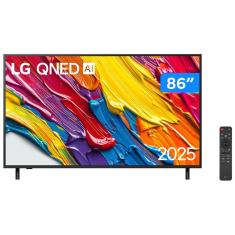 Smart TV 86" LG 4K Ultra HD QNED 86QNED82ASG webOS 25 α7 AI Processor 4K Gen8 Alexa 3 HDMI