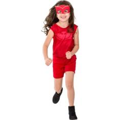 Fantasia PJ Masks Infantil Corujita Verão Com Mascara Soft - Global Fa