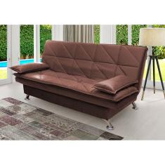 Cama Pérsia Sofá Suede Velut Cinza c/ Molas no assento - King House