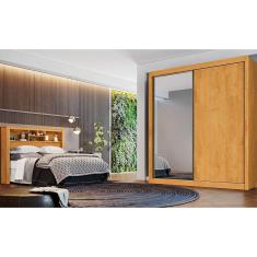 Roupeiro Zurique 1 Porta Espelhada 100 MDF