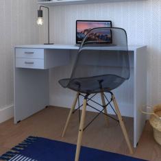 Escrivaninha 2 Gavetas Arvo Bramov Cinza Cristal