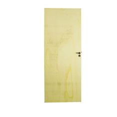 Folha Lisa Mescla Fechadura Alavanca Externa  e Dobradiça  70 x 210 Natural