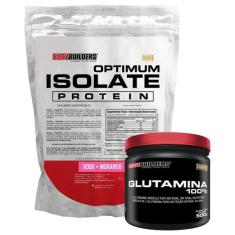 Kit Optimum Isolate Whey Protein 900g + Glutamina 500g- Bodybuilders, 