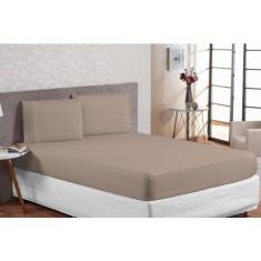 Lençol Casal Padrão 3 Peças 100% Algodão Fronhas Ponto Palito - Vaness