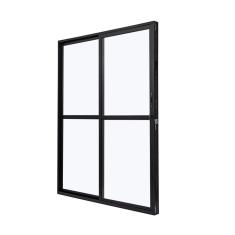 Porta De Aluminio Balcão 210X160Cm 2 Folhas Com Vidro Liso E Batente 7,9Cm Cristal Ramassol