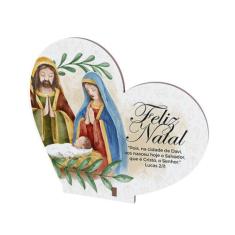 Kit com 20 Enfeites de Natal em Formato de Coração  Decoração em MDF p