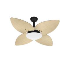Ventilador Teto Winds Preto 4 Pás Palha Potente Ventax 110V, 110V