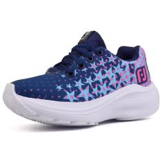 Tenis Infantil De Amarrar Meninas Leve Desenhos LIGHT-Feminino