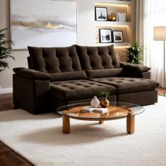 Sofá Retrátil e Reclinável 3 Lugares 230cm Dubai - Kasacomigo Estofado