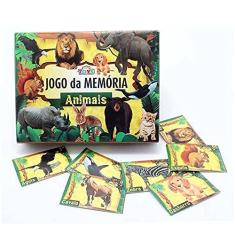 Jogo da Memória Animais 26 Peças Brinquedo Educativo