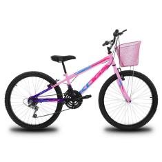 Bicicleta Infantil Aro 24 KOG Feminina 18V Shimano e Cesta