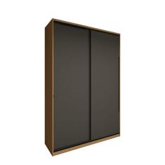 Guarda Roupa Modular de 2 Portas 4 Gavetas 4 Prateleiras Nancy Cedro Grafite