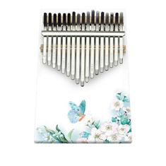 Piano de polegar infantil, 17 teclas Kalimba pintura colorida portátil Mbira Sanza Pine Wood Piano, teclado de percussão de dedo marimba, (18 cm x 13 cm) pintura colorida-G