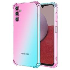 Ueokeird Capa para Galaxy A14, capa para Samsung A14 5G SM-A146U, capa protetora transparente e fofa gradiente fina antiarranhões flexível TPU à prova de choque para Samsung Galaxy A14 4G (rosa)
